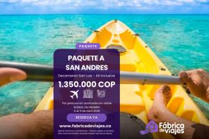 Paquete turístico a San Andrés desde Medellín por 4 días y 3 noches, con vuelo directo Avianca y alojamiento Decameron San Luis All Inclusive, desde $1.350.000 COP por persona.